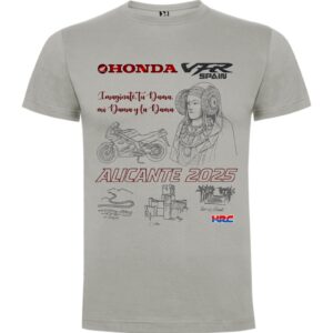 Camiseta VFR Alicante 2025, color gris piedra con impresión frontal