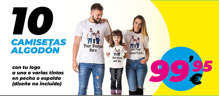 Imagen Oferta 10 camisetas de algodon
