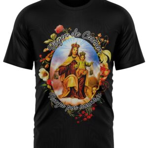 Camiseta Virgen del Carmen 1 semitono negra